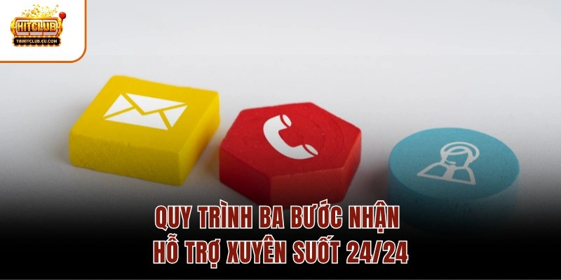 Quy trình ba bước nhận hỗ trợ xuyên suốt 24/24